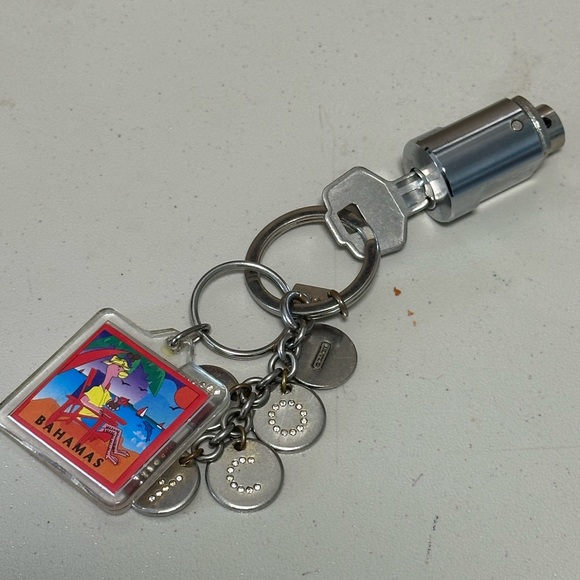 Coach Silver Keychain with Crystal Accents - Picture 1 of 11